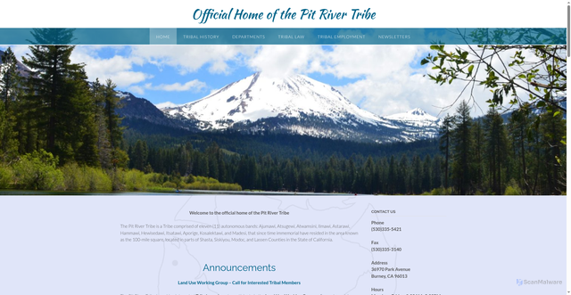 Security scan screenshot of https://pitrivertribe.gov/