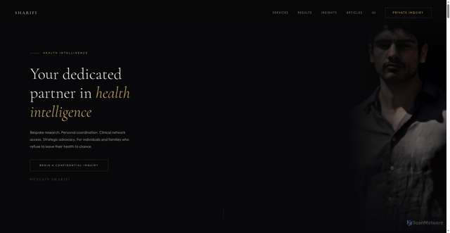 Security scan screenshot of https://hussainsharifi.com/