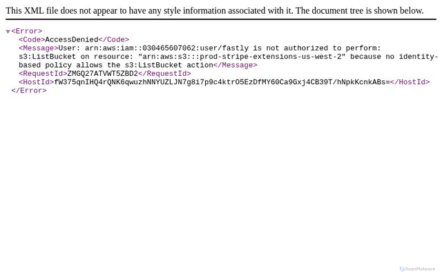 Security scan screenshot of https://cdn.stripeextensions.com/