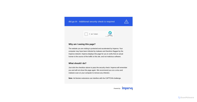 Security scan screenshot of https://dld.go.th