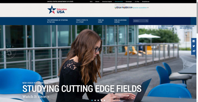 Security scan screenshot of https://educationusa.state.gov/