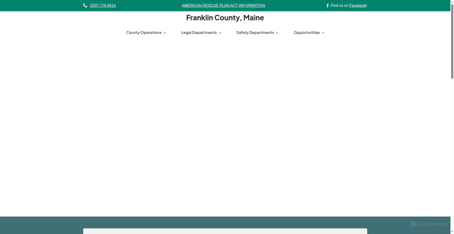 Security scan screenshot of https://www.franklincountymaine.gov/