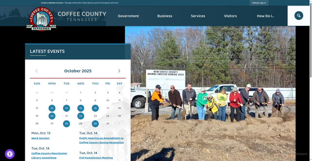 Security scan screenshot of https://coffeecountytn.gov/