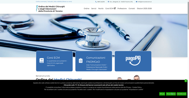 Security scan screenshot of https://www.omceoteramo.it/