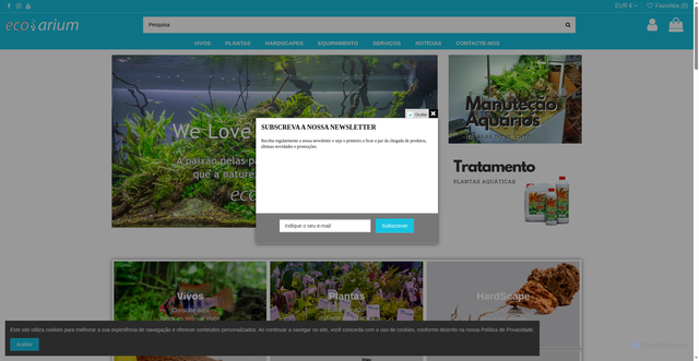 Security scan screenshot of https://www.ecoarium.pt