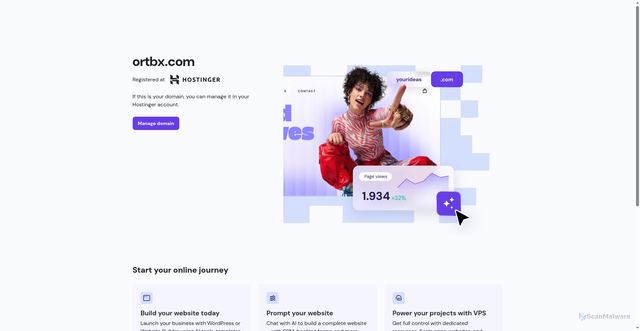 Security scan screenshot of https://ortbx.com