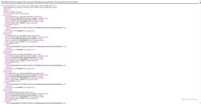 Security scan screenshot of https://assets.project-list.acc.autodesk.com