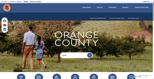 Security scan screenshot of https://orangecountyva.gov/
