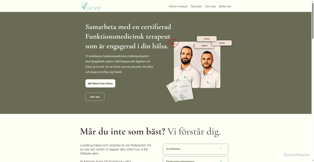 Security scan screenshot of https://vievo.se