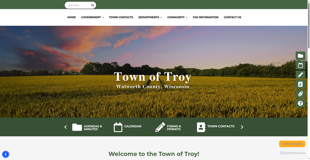 Security scan screenshot of https://troywalworthwi.gov/
