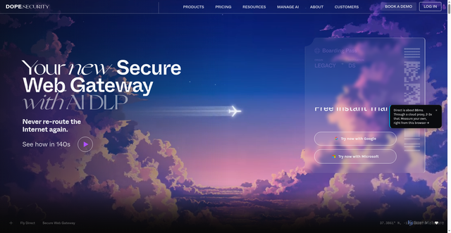 Security scan screenshot of https://dope.security