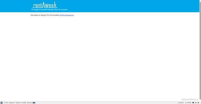 Security scan screenshot of https://rentaweek.se