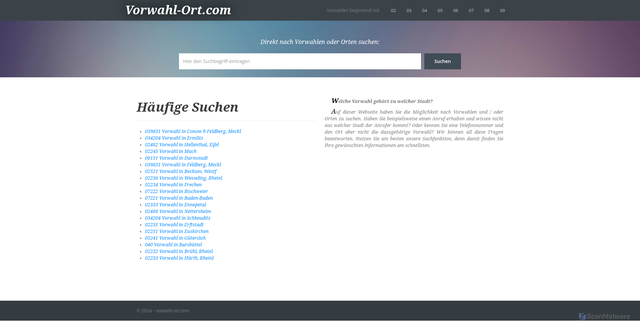 Security scan screenshot of https://vorwahl-ort.com