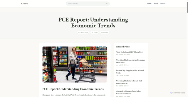 Security scan screenshot of https://ccgit.crown.edu/cyber-reels/pce-report-understanding-economic-trends-1764798066