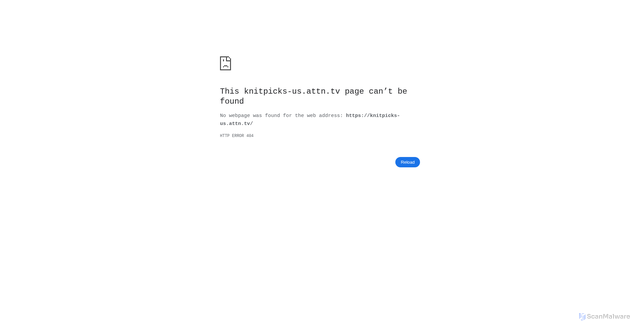 Security scan screenshot of https://knitpicks-us.attn.tv