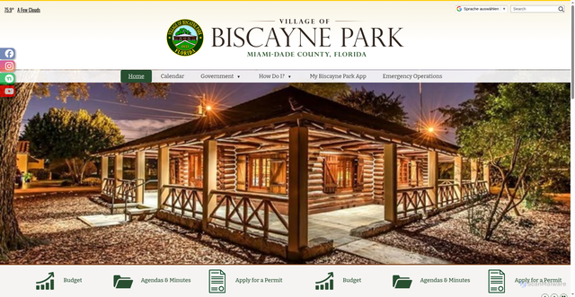Security scan screenshot of https://biscayneparkfl.gov/