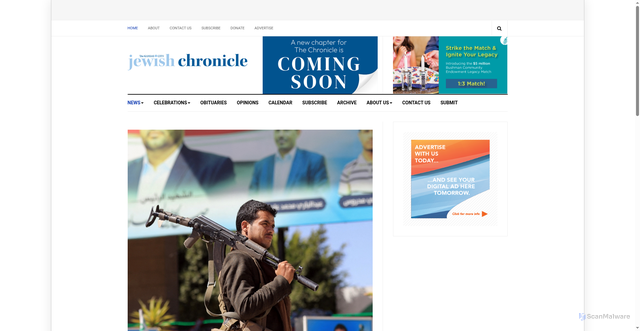 Security scan screenshot of https://www.kcjc.com/current-news/global-news/7784-un-panel-describes-systematic-persecution-driving-jews-out-of-yemen-says-7-jews-remain