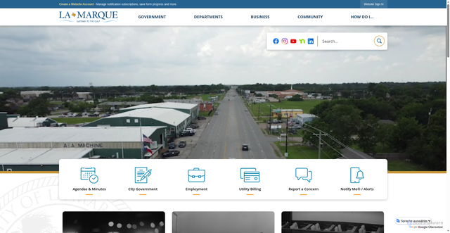 Security scan screenshot of https://www.cityoflamarque.org/