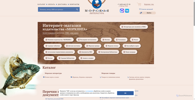 Security scan screenshot of https://morkniga.ru