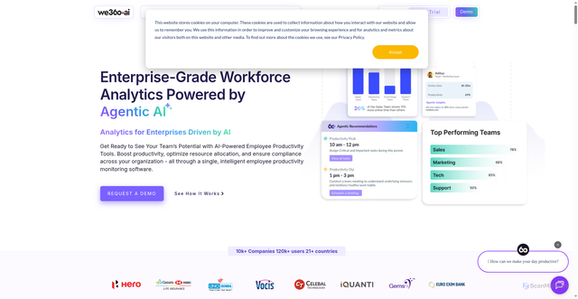 Security scan screenshot of https://we360.ai