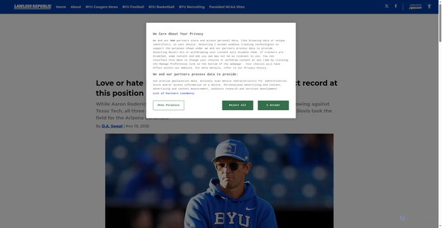 Security scan screenshot of https://lawlessrepublic.com/love-or-hate-him-byu-oc-aaron-roderick-has-a-perfect-record-at-this-position