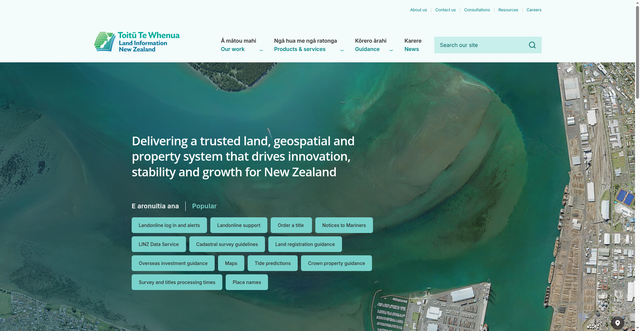 Security scan screenshot of https://www.linz.govt.nz/