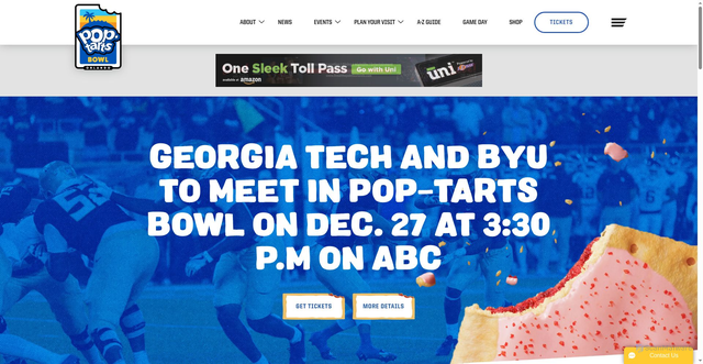 Security scan screenshot of https://poptartsbowl.com/