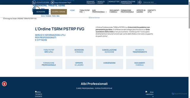 Security scan screenshot of https://ops.fvg.it/