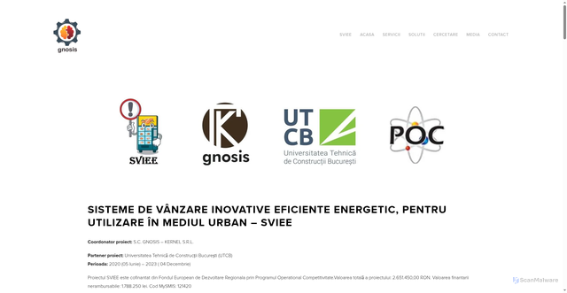 Security scan screenshot of http://www.gnosis-kernel.ro/sviee