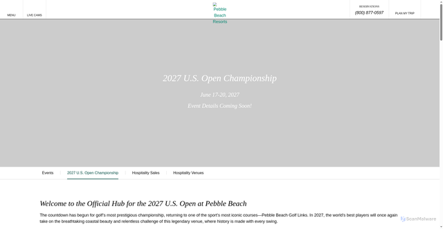 Security scan screenshot of https://www.pebblebeach.com/events/us-open-championship/