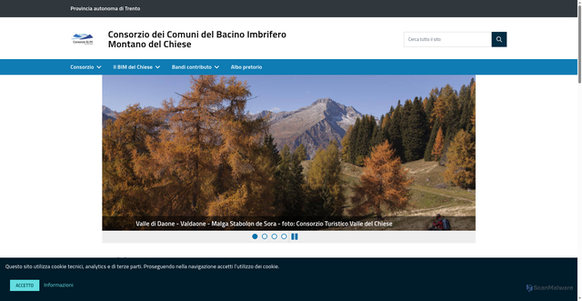 Security scan screenshot of https://www.bimchiese.tn.it/