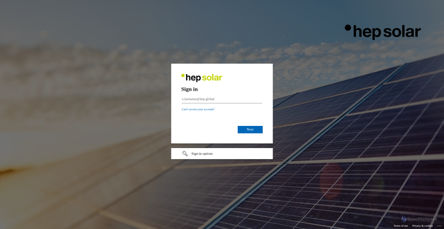 Security scan screenshot of https://hepglobal-my.sharepoint.com