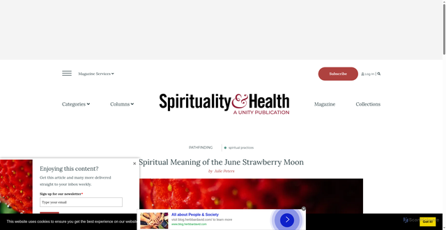 Security scan screenshot of https://www.spiritualityhealth.com/spiritual-meaning-strawberry-moon?srsltid=AfmBOooZhuDdXJVDA1BgM_dqL4LXbcGkvMivsp_iCCy_DU9NOOCTFHEm