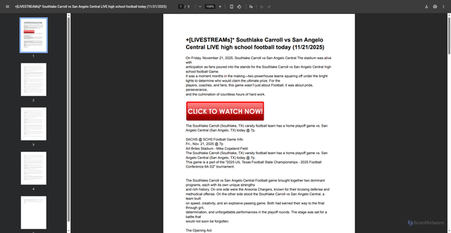 Security scan screenshot of https://barc.ucsf.edu/sites/barc.ucsf.edu/files/2025-11/san-angelo-central-vs-southlake-carrollsr.pdf