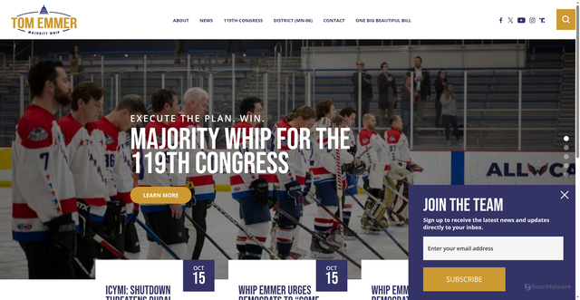Security scan screenshot of https://www.majoritywhip.gov/