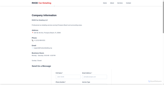 Security scan screenshot of https://rt-bcx.pages.dev/contact.html