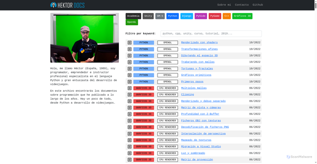 Security scan screenshot of https://hektorprofe.net