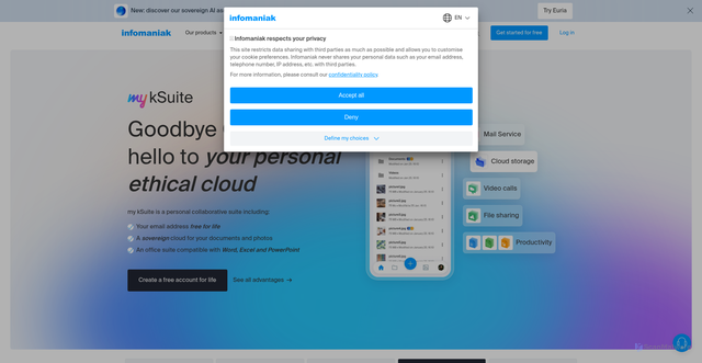 Security scan screenshot of https://infomaniak.com