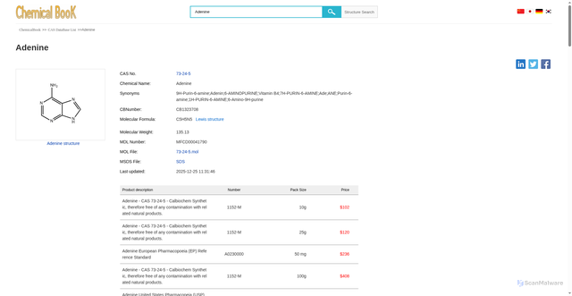 Security scan screenshot of https://zhaike-mkltlkfzc1.edgeone.dev/ChemicalProductProperty_EN_CB1323708.html