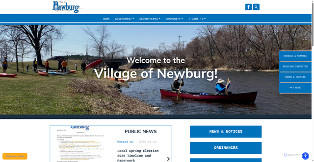 Security scan screenshot of https://newburgwi.gov/