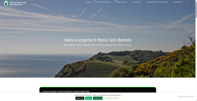 Security scan screenshot of https://www.parcosanbartolo.it/