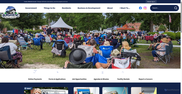 Security scan screenshot of https://burgawnc.gov/