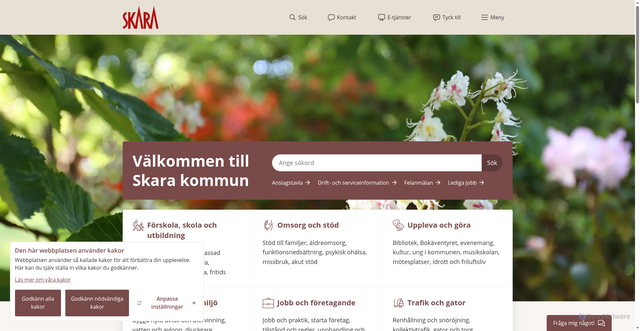 Security scan screenshot of https://www.skara.se/