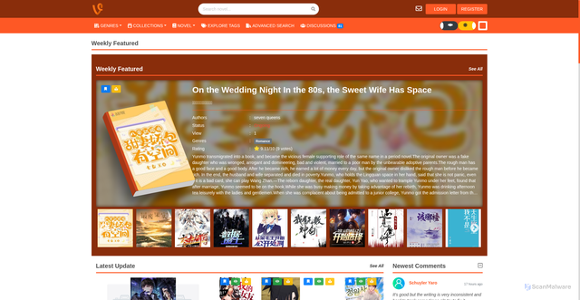 Security scan screenshot of https://www.vynovel.com