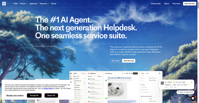 Security scan screenshot of https://intercom.help/
