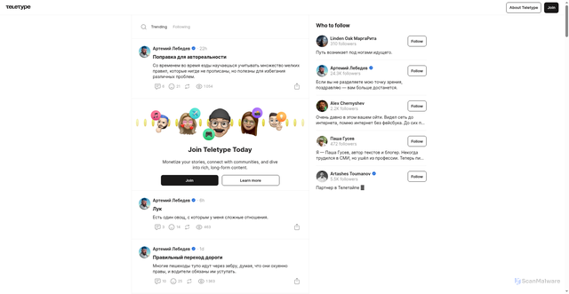 Security scan screenshot of https://img4.teletype.in