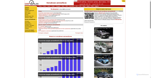 Security scan screenshot of https://chinamobil.ru