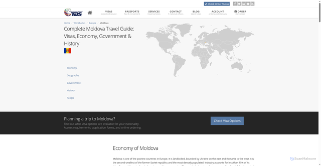 Security scan screenshot of https://www.traveldocs.com/world-atlas/Moldova-atlas145