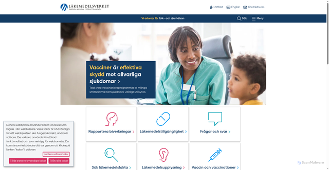 Security scan screenshot of https://www.lakemedelsverket.se