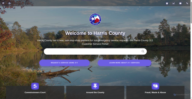 Security scan screenshot of https://www.harriscountytx.gov/